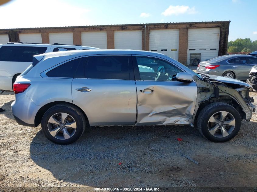 2015 Acura Mdx VIN: 5FRYD3H20FB001981 Lot: 40386816