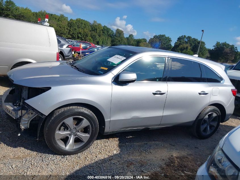 2015 Acura Mdx VIN: 5FRYD3H20FB001981 Lot: 40386816