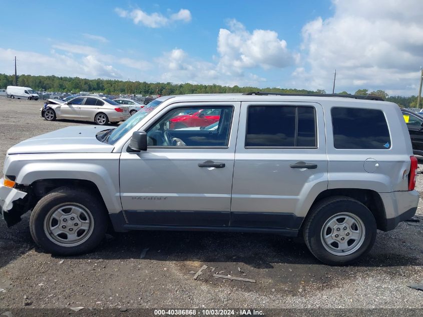 2014 Jeep Patriot Sport VIN: 1C4NJPBA2ED555663 Lot: 40386868