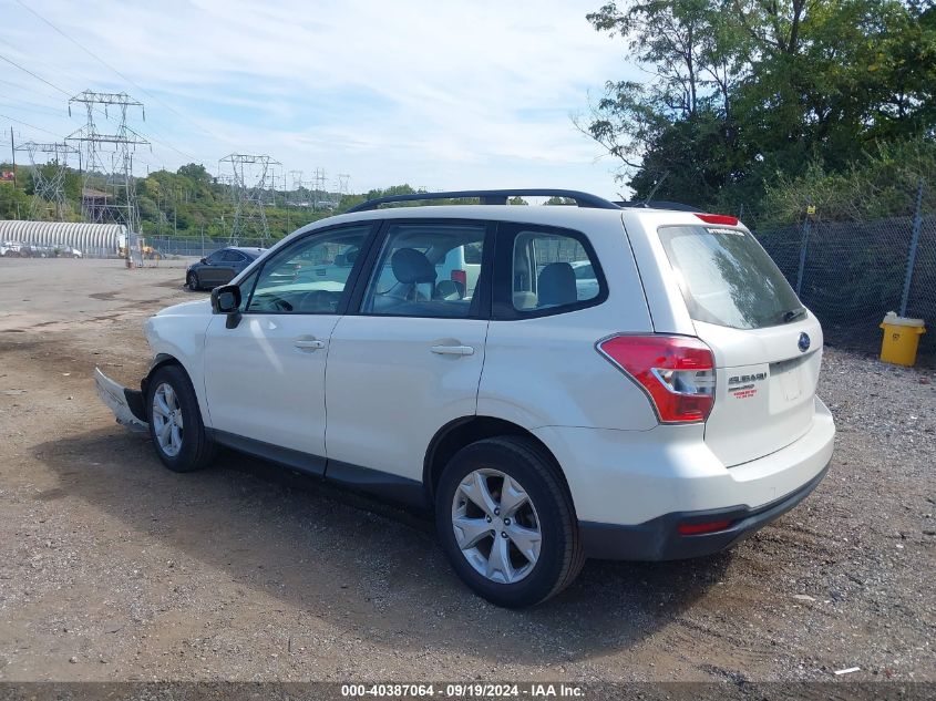 2015 Subaru Forester 2.5I VIN: JF2SJABC6FH498316 Lot: 40387064