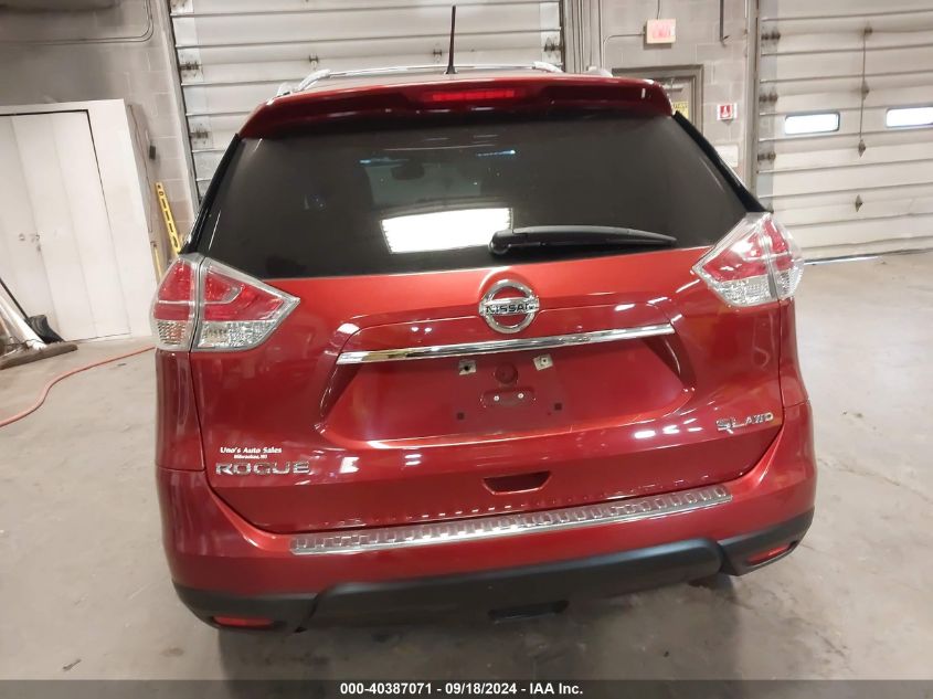 2016 Nissan Rogue Sl VIN: 5N1AT2MV5GC764203 Lot: 40387071