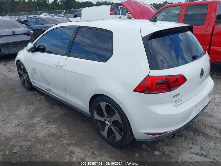 3VWTT7AU7FM038018 2015 Volkswagen Golf Gti 2.0T Se 2-Door