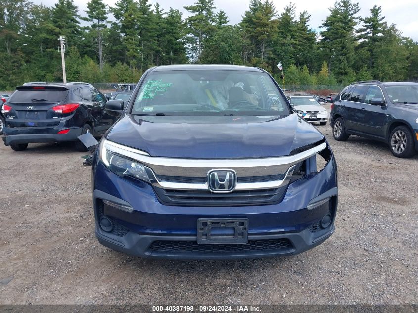 2019 Honda Pilot Lx VIN: 5FNYF6H18KB088138 Lot: 40387198