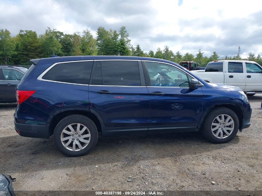 2019 Honda Pilot Lx VIN: 5FNYF6H18KB088138 Lot: 40387198