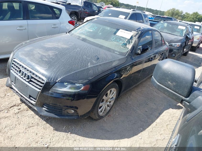 2012 Audi A4 2.0T Premium VIN: WAUAFAFL6CN011244 Lot: 40387223