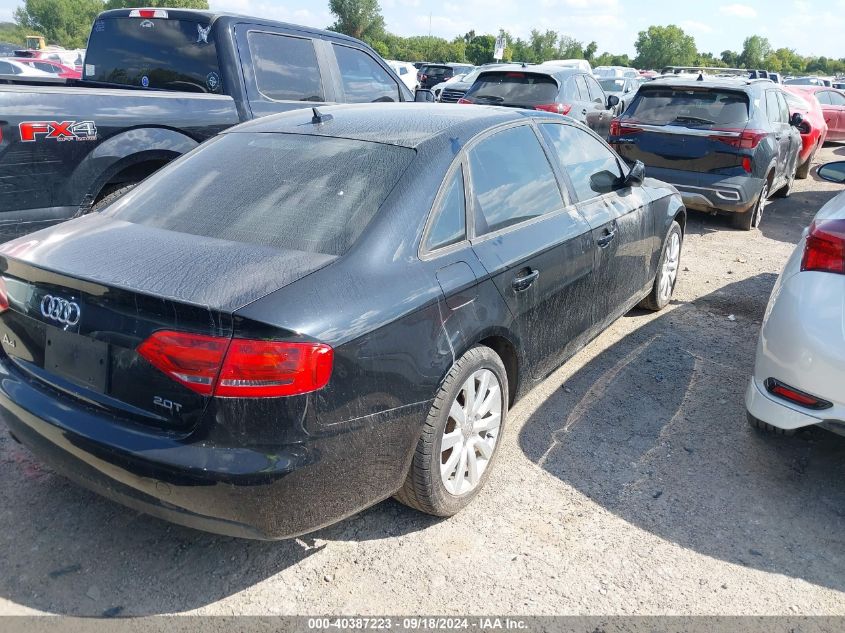 2012 Audi A4 2.0T Premium VIN: WAUAFAFL6CN011244 Lot: 40387223