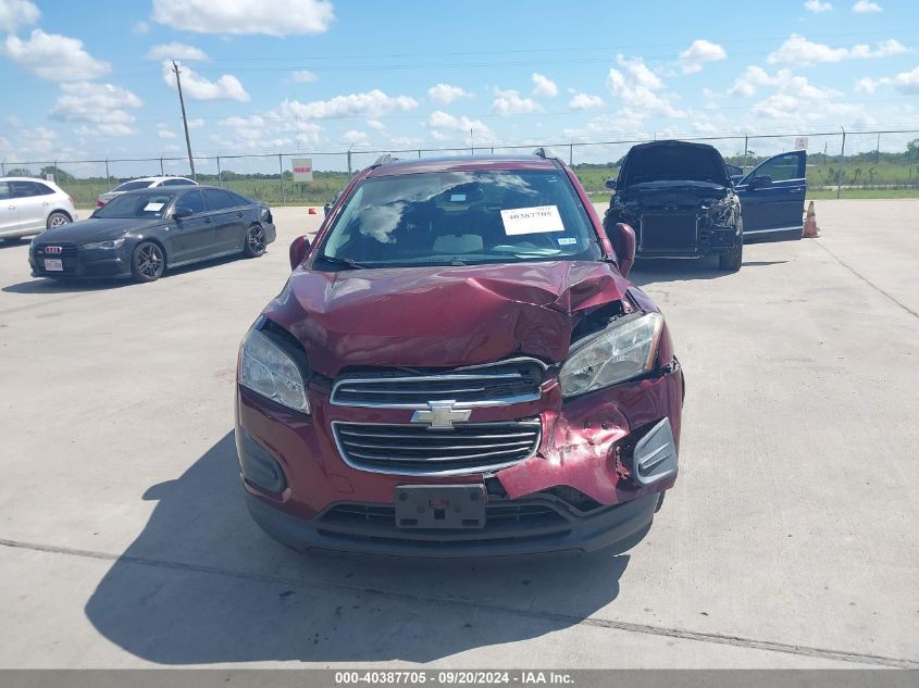 2016 Chevrolet Trax Lt VIN: 3GNCJLSB2GL185182 Lot: 40387705