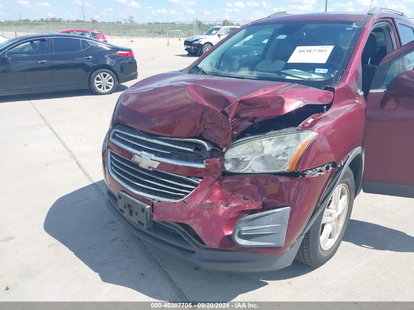 2016 Chevrolet Trax Lt VIN: 3GNCJLSB2GL185182 Lot: 40387705