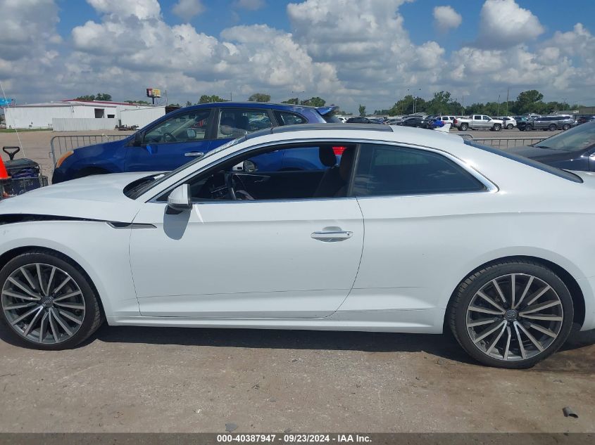 2018 Audi A5 2.0T Premium VIN: WAUPNAF5XJA001237 Lot: 40387947