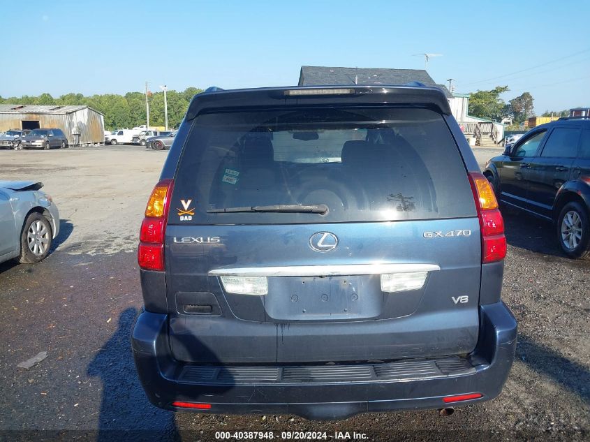 2005 Lexus Gx 470 VIN: JTJBT20X950085627 Lot: 40387948