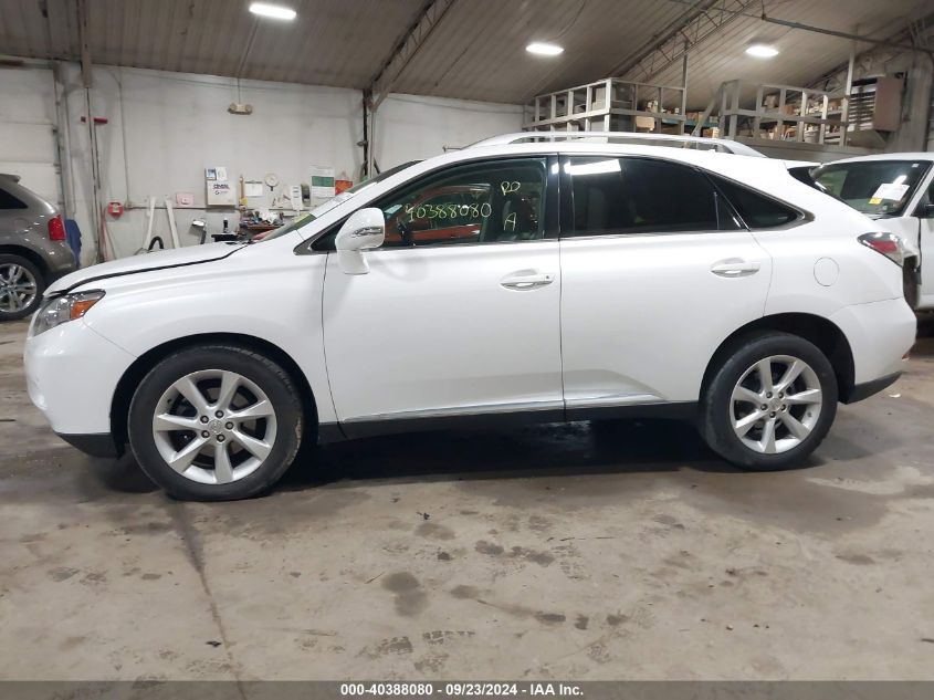 2011 Lexus Rx 350 VIN: 2T2BK1BA0BC102191 Lot: 40388080