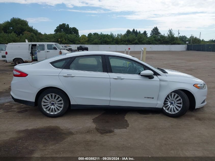 2014 Ford Fusion Hybrid S VIN: 3FA6P0UU3ER254642 Lot: 40388211