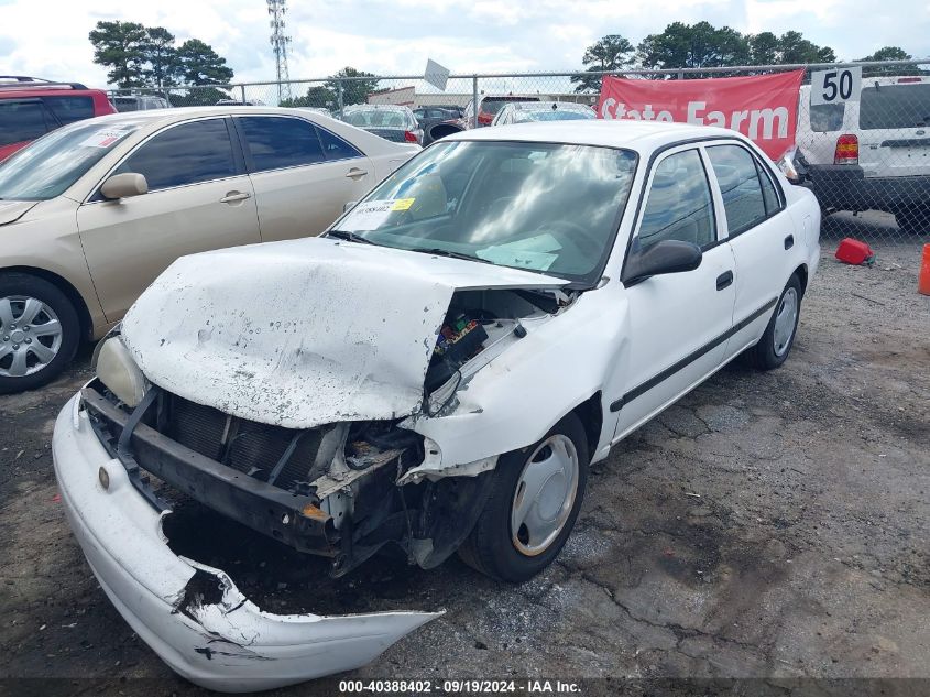 1999 Chevrolet Prizm VIN: 1Y1SK5283XZ432831 Lot: 40388402