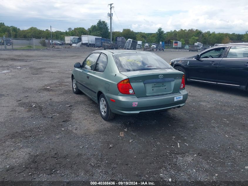 2003 Hyundai Accent VIN: KMHCF35C63U266521 Lot: 40388436