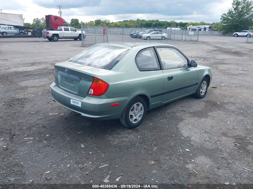 2003 Hyundai Accent VIN: KMHCF35C63U266521 Lot: 40388436