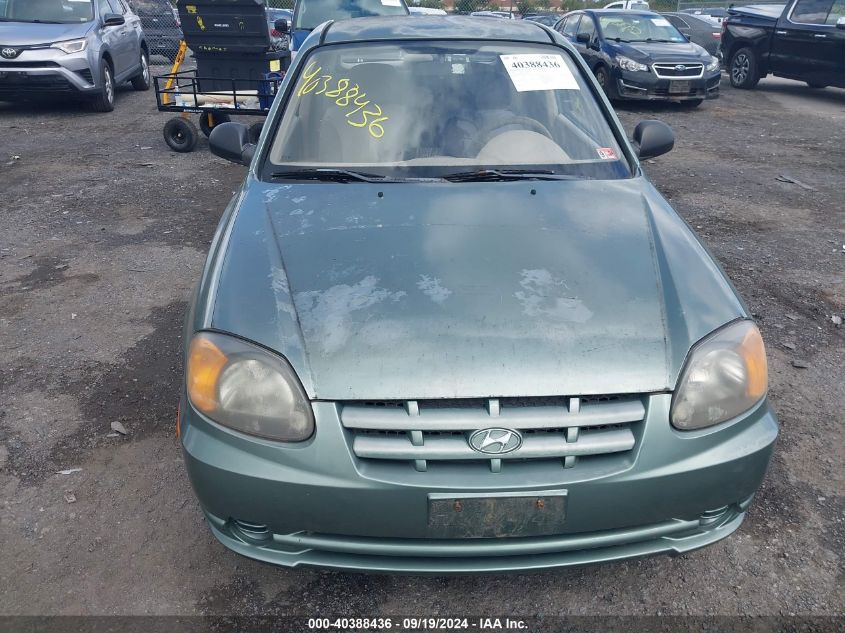 2003 Hyundai Accent VIN: KMHCF35C63U266521 Lot: 40388436