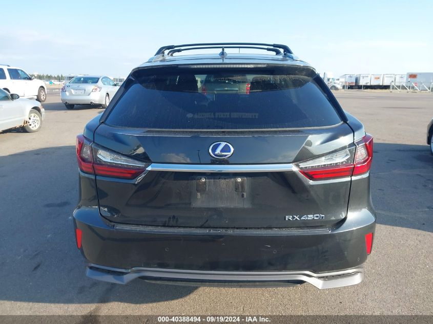 2017 Lexus Rx 450H VIN: 2T2BGMCAXHC014887 Lot: 40388494