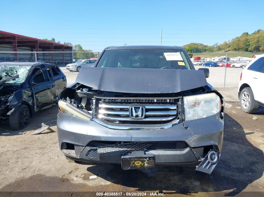 2013 Honda Pilot Lx VIN: 5FNYF4H23DB059923 Lot: 40388517