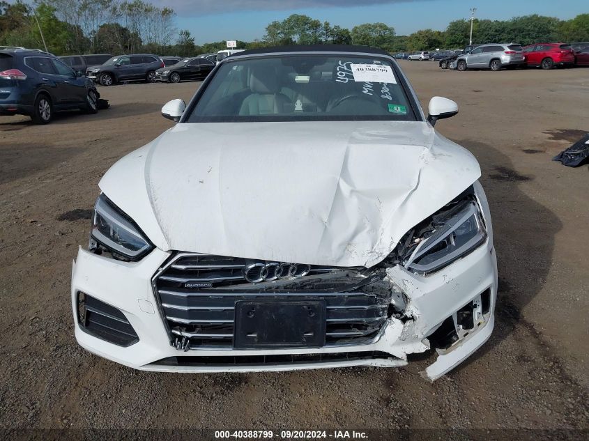 2018 Audi A5 2.0T Premium VIN: WAUYNGF51JN014975 Lot: 40388799