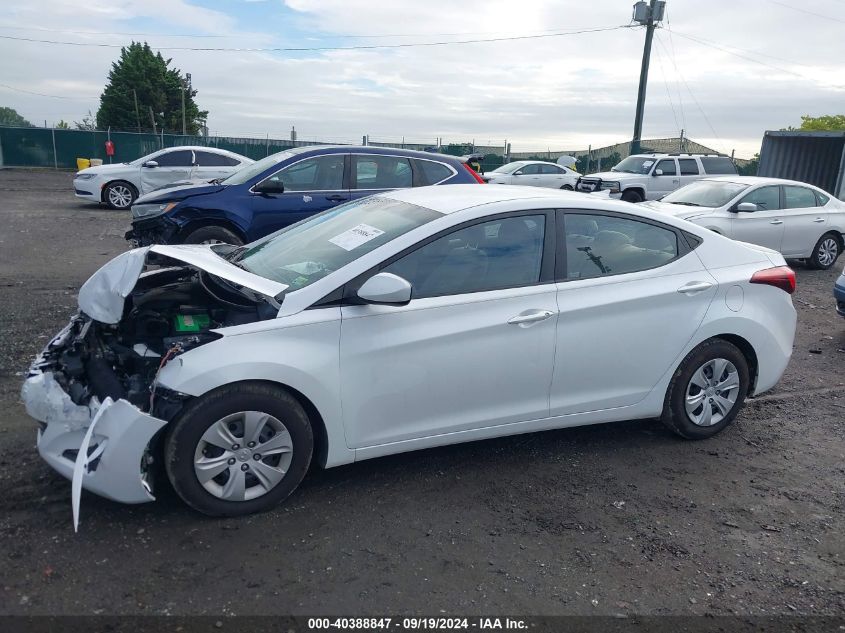 2016 Hyundai Elantra Se VIN: 5NPDH4AE0GH771132 Lot: 40388847