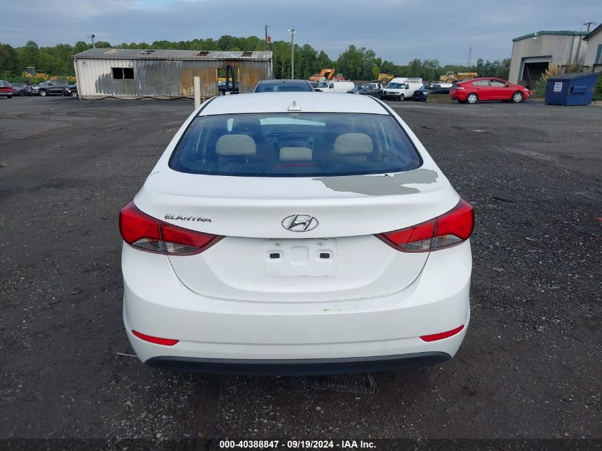 2016 Hyundai Elantra Se VIN: 5NPDH4AE0GH771132 Lot: 40388847