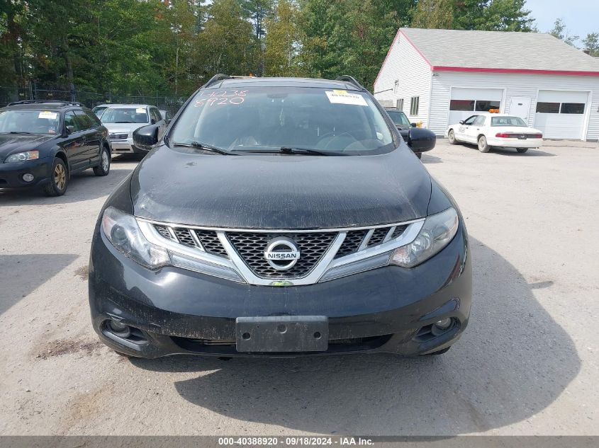 2012 Nissan Murano Sl VIN: JN8AZ1MW1CW234703 Lot: 40388920