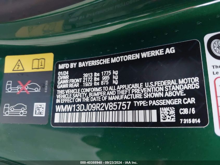 WMW13DJ09R2V85757 2024 Mini Se Hardtop Se