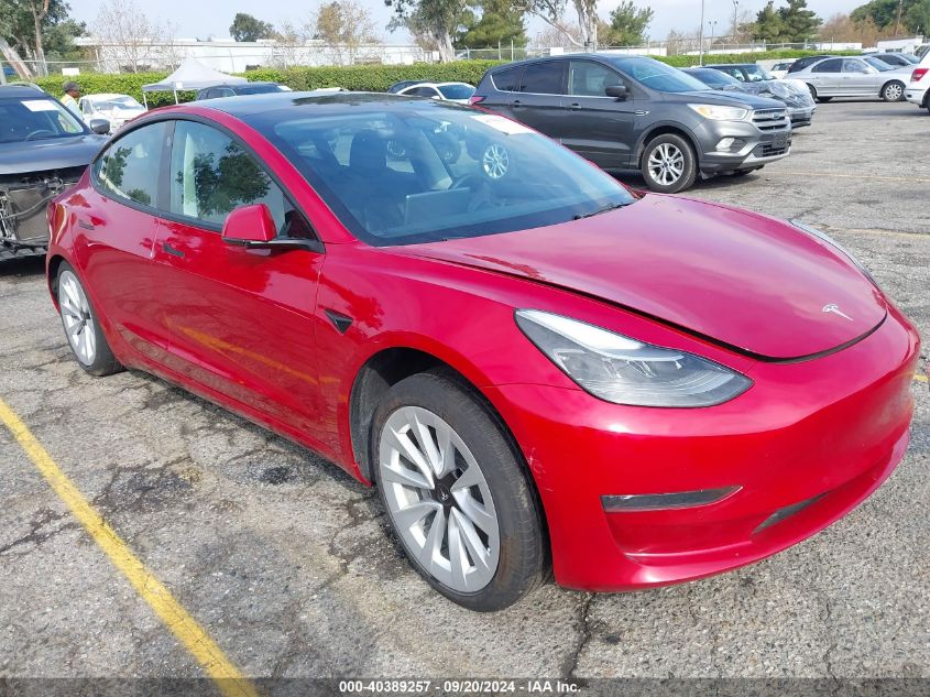 5YJ3E1EAXNF254636 2022 TESLA MODEL 3 - Image 1