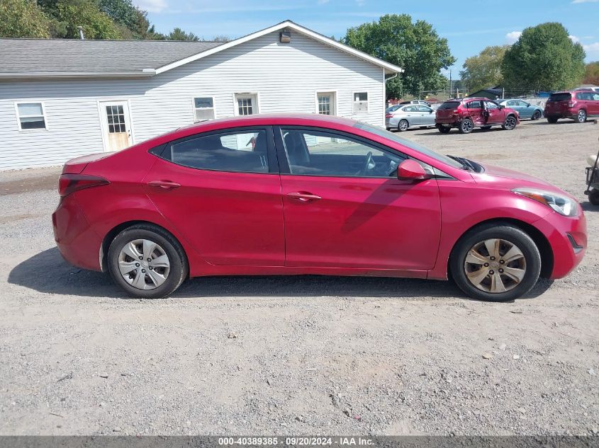 2016 Hyundai Elantra Se VIN: KMHDH4AE9GU557368 Lot: 40389385