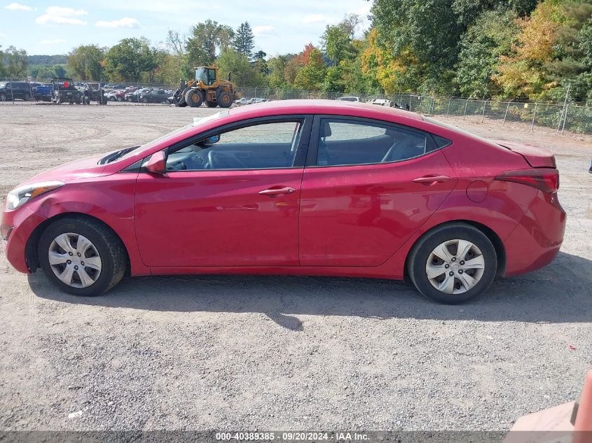 2016 Hyundai Elantra Se VIN: KMHDH4AE9GU557368 Lot: 40389385