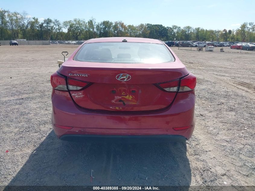 2016 Hyundai Elantra Se VIN: KMHDH4AE9GU557368 Lot: 40389385