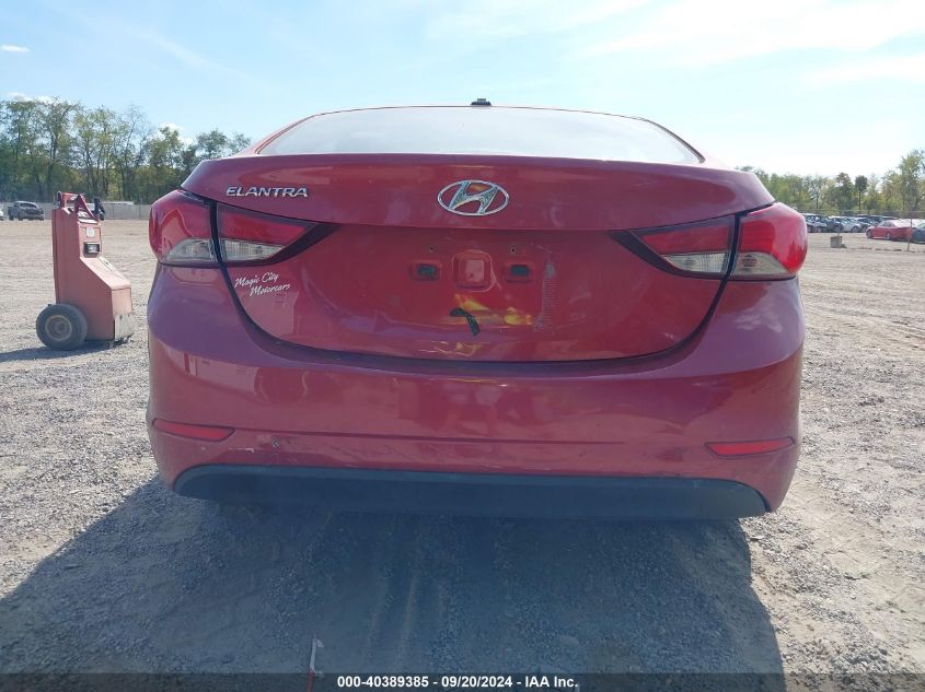 2016 Hyundai Elantra Se VIN: KMHDH4AE9GU557368 Lot: 40389385