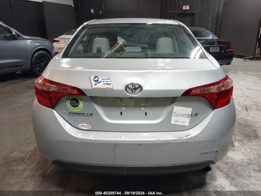 2018 Toyota Corolla Le VIN: 5YFBURHE1JP809211 Lot: 40389744