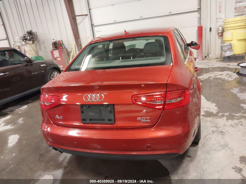 2013 Audi A4 2.0T Premium VIN: WAUFFAFLXDN048627 Lot: 40389925