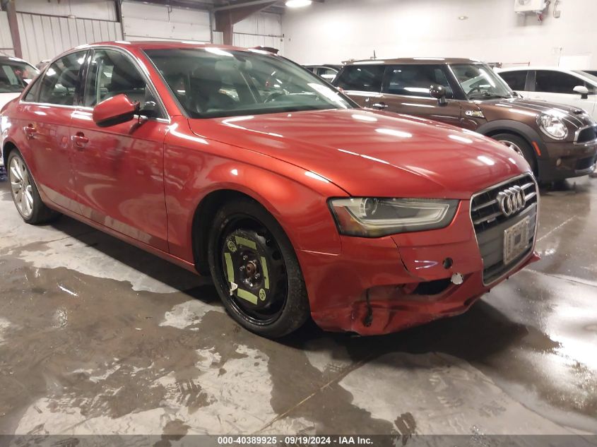 2013 AUDI A4 2.0T PREMIUM - WAUFFAFLXDN048627