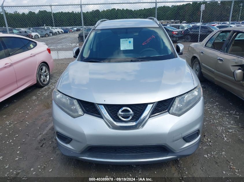 2015 Nissan Rogue Sv VIN: KNMAT2MT7FP575739 Lot: 40389978