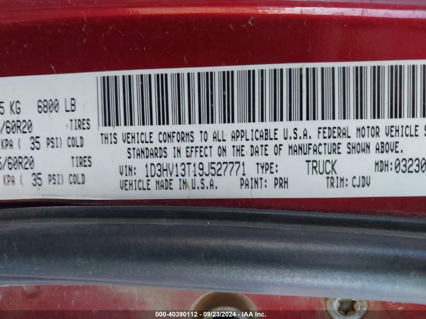 1D3HV13T19J527771 2009 Dodge Ram 1500