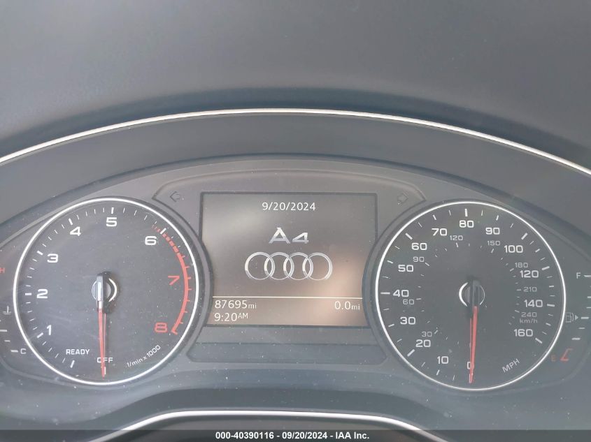 2017 AUDI A4 2.0T PREMIUM - WAUGNAF4XHN006206