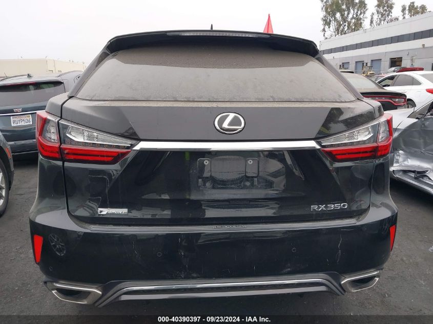 2018 Lexus Rx 350 F Sport VIN: 2T2BZMCA8JC167445 Lot: 40390397