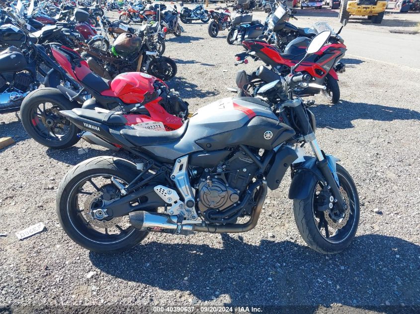 2017 Yamaha Fz07 VIN: JYARM06E0HA012214 Lot: 40390637