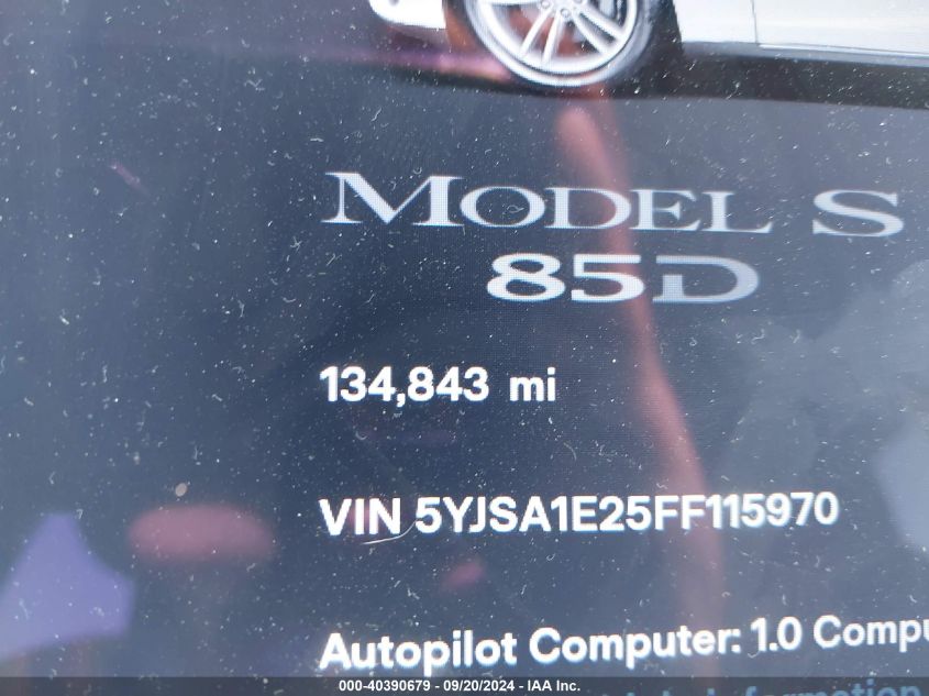 VIN 5YJSA1E25FF115970 2015 Tesla Model S, 70D/85D/P85D no.16