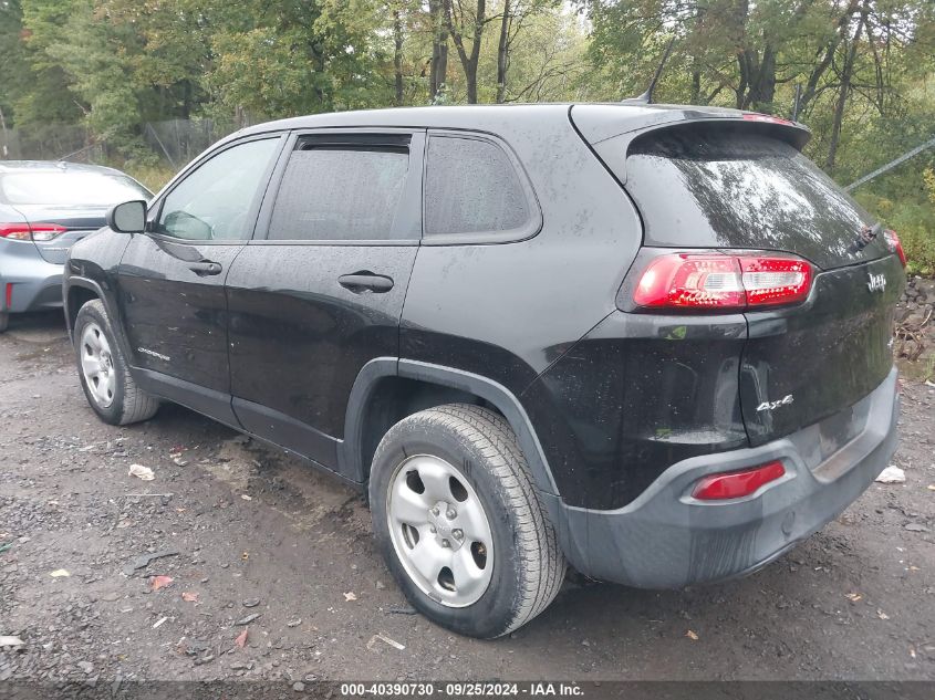 2016 Jeep Cherokee Sport VIN: 1C4PJMAB1GW343460 Lot: 40390730