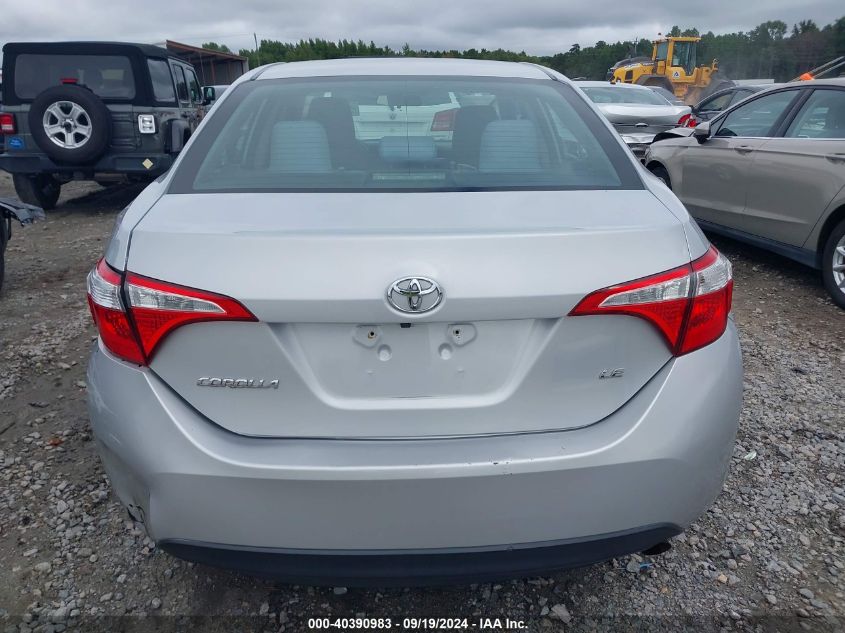 2016 Toyota Corolla Le VIN: 2T1BURHE2GC561849 Lot: 40390983