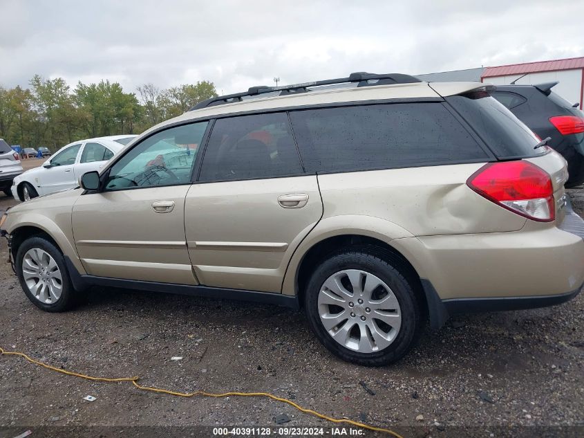 4S4BP66C997346430 2009 Subaru Outback 2.5I Limited