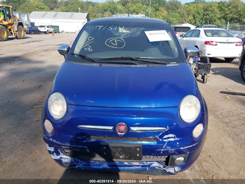 2012 Fiat 500 Lounge VIN: 3C3CFFCRXCT117735 Lot: 40391514