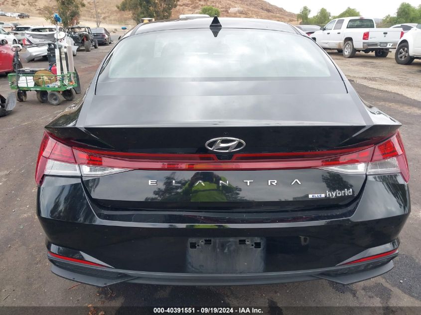 KMHLM4AJ7NU020337 2022 Hyundai Elantra Hybrid Blue