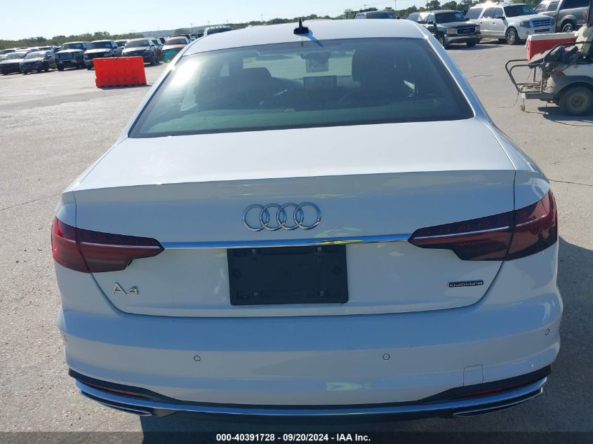 2022 Audi A4 Premium Plus 45 Tfsi S Line Quattro S Tronic VIN: WAUEAAF47NN008476 Lot: 40391728