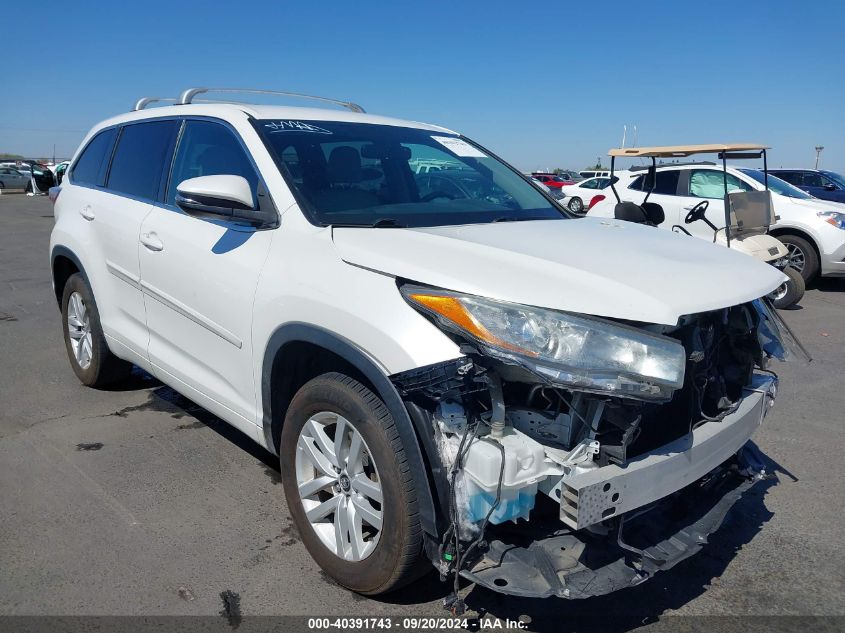 2016 TOYOTA HIGHLANDER LE V6 - 5TDZKRFH1GS174170