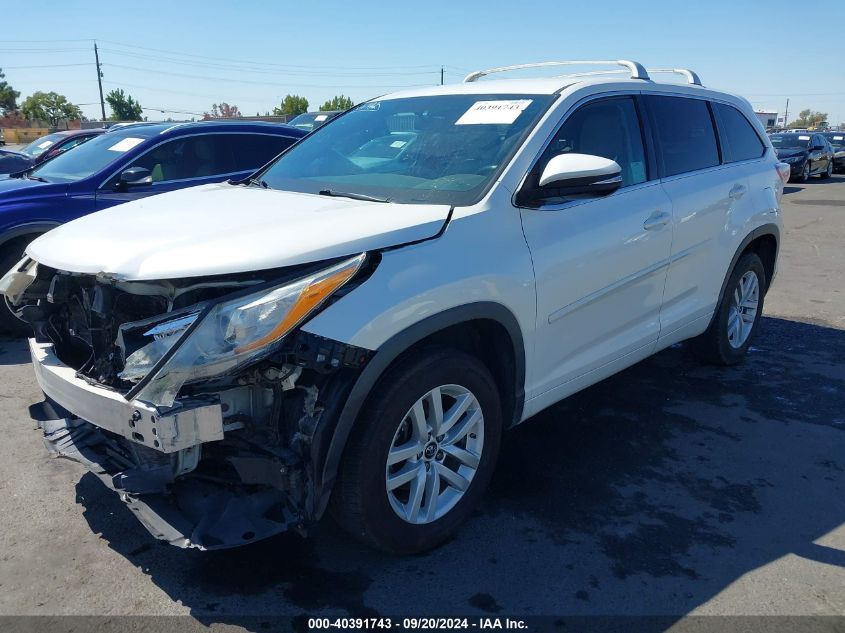 5TDZKRFH1GS174170 2016 TOYOTA HIGHLANDER - Image 2