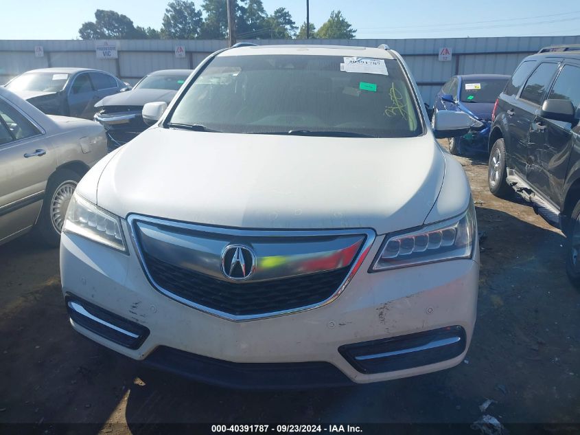 2016 Acura Mdx Advance Entertainment Packages/Advance Package VIN: 5FRYD4H96GB047142 Lot: 40391787